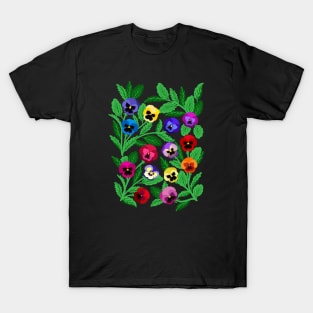Colorful pansies T-Shirt